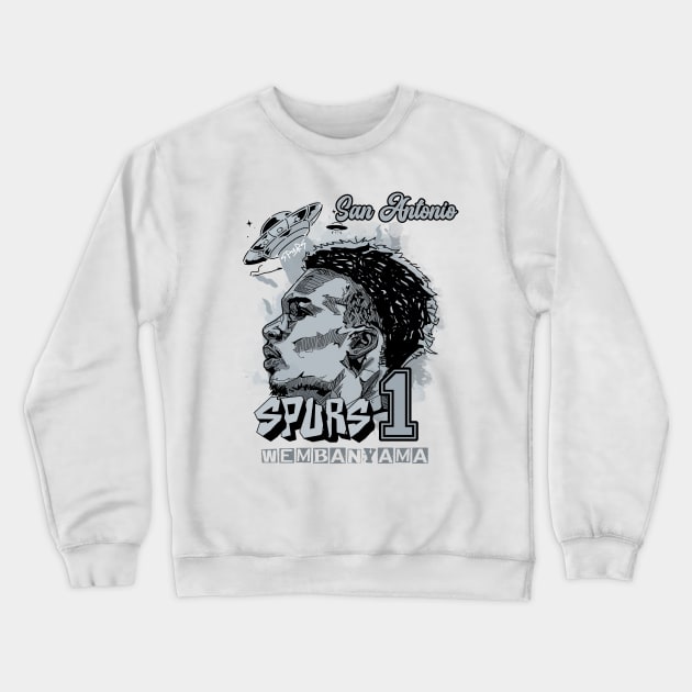 Victor Wembanyama Crewneck Sweatshirt by BINSU